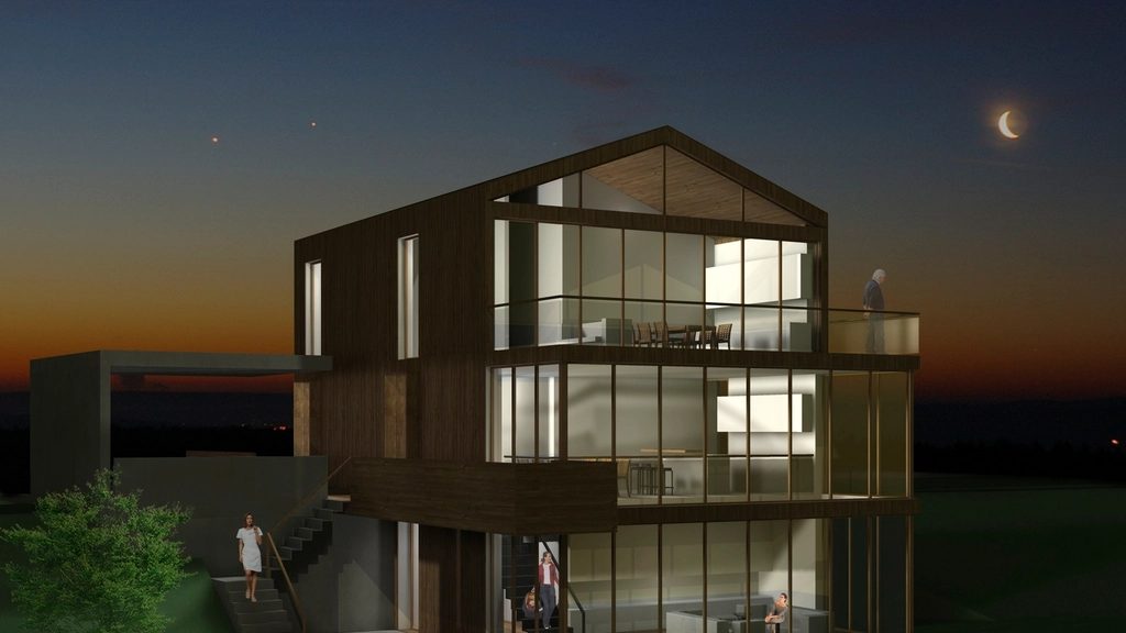 湾区现代住宅 / A modern Bay Area home at dusk